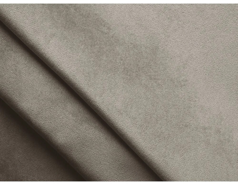 Canapea taupe extensibilă/cu spațiu de depozitare cu tapițerie din catifea 216 cm Kalena – Makamii