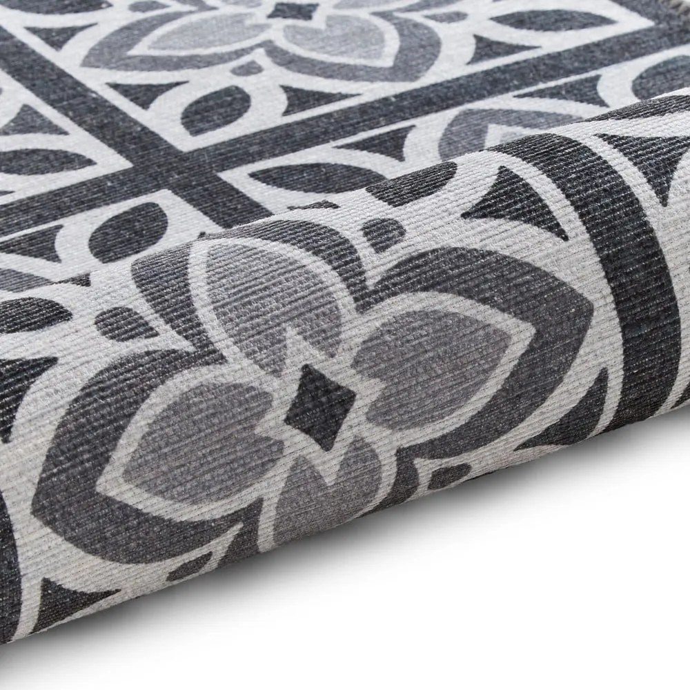 Covor tip traversă gri închis lavabil 76x230 cm Victoria Grey – Think Rugs