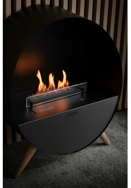 Șemineu BIO cu telecomandă Planika Bubble Wall & Floor BEV 72,6x65 cm 2,5kW