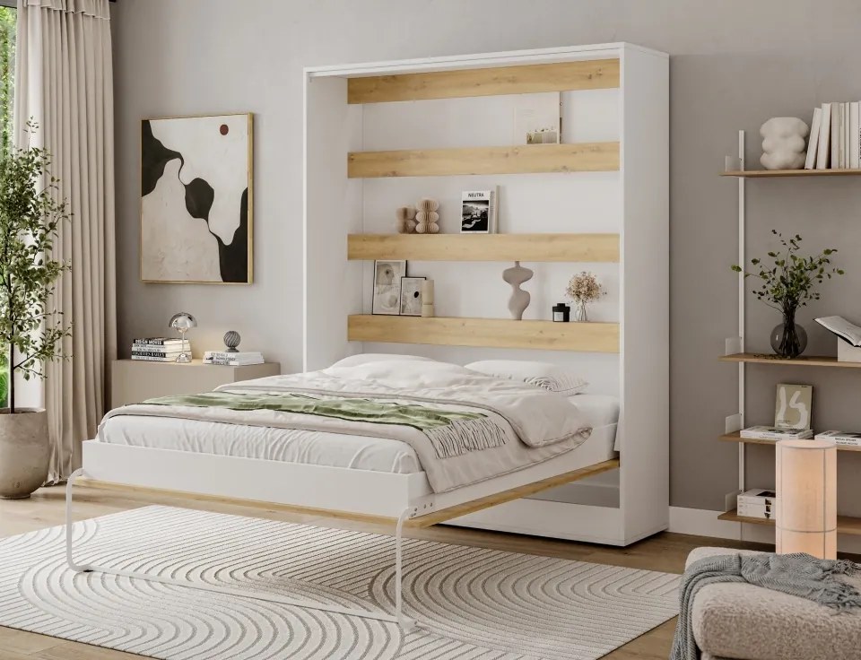 Pat rabatabil Devesto Vertical Wall 160 Artisan Eiche, 160x200 cm – Artisan Eiche