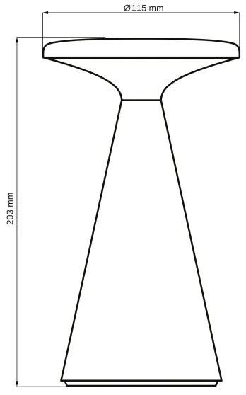 Lampă de birou LED PAROS, dimabilă, 1,8W, 5V USB, 1800 mAh, IP44, albă