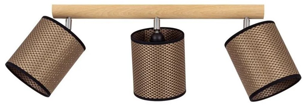 Spot-Light 2037400911553 - Spot BENITA, 3x E27/25W/230V, finisaj stejar