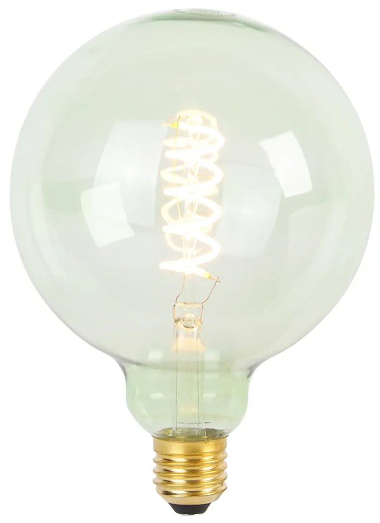 Lampă cu filament spirală LED E27 dimmerabilă G125 verde 4W 180 lm 1800K