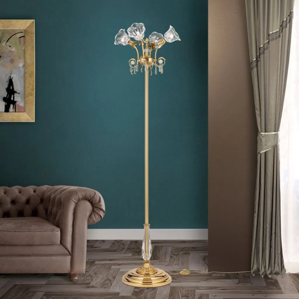 Lampadar, Lampa de podea design clasic LA BOHEME, auriu