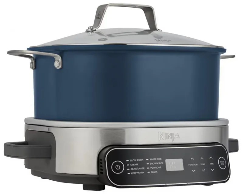 Multicooker Ninja MC1101EU, 1400W, 6 L, 8 programe, Timer, Manere si baza reci, Albastru