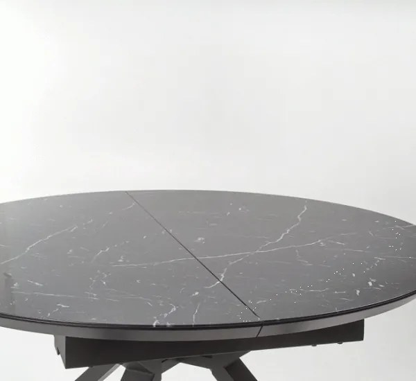 Masa extensibila Vertigo marmura neagra/negru L130-180 cm