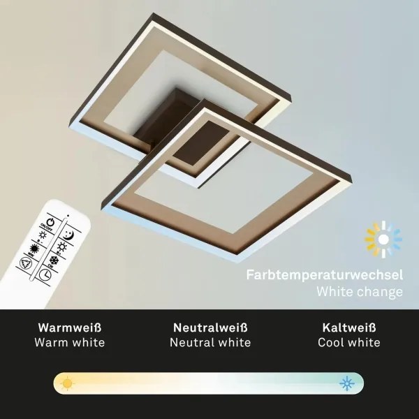Briloner 3567-017 -LED plafonieră cu dimmer LED/25W/230V 3000-6500K 56,8x48cm+telecomandă