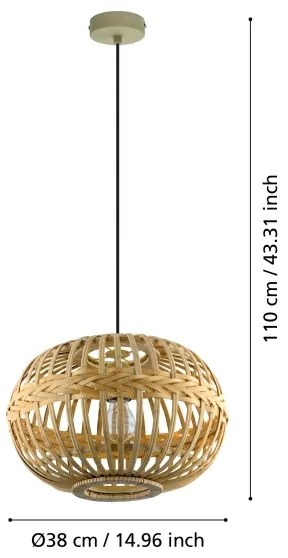 Eglo 49771 - Corp de iluminat pendul AMSFIELD 1xE27/60W