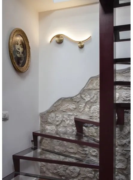 Aplică LED WAVE LED/11W/230V alamă Redo 01-3112