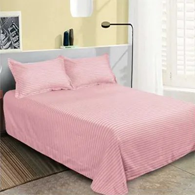 Lenjerie de pat 2 persoane, bumbac Damasc, 6 piese, uni, SSD23