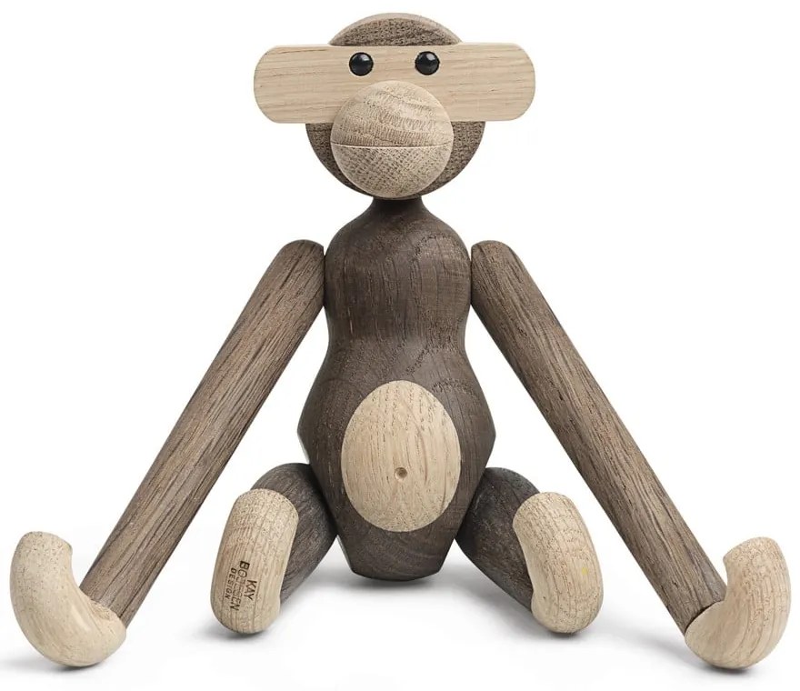 Statuetă din lemn masiv de stejar Kay Bojesen Denmark Monkey