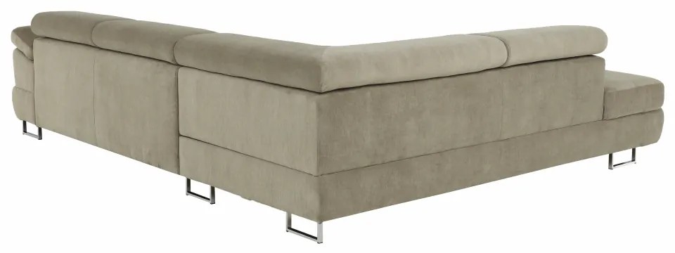 Colţar, material textil melir gri deschis, model stânga, BUTON P