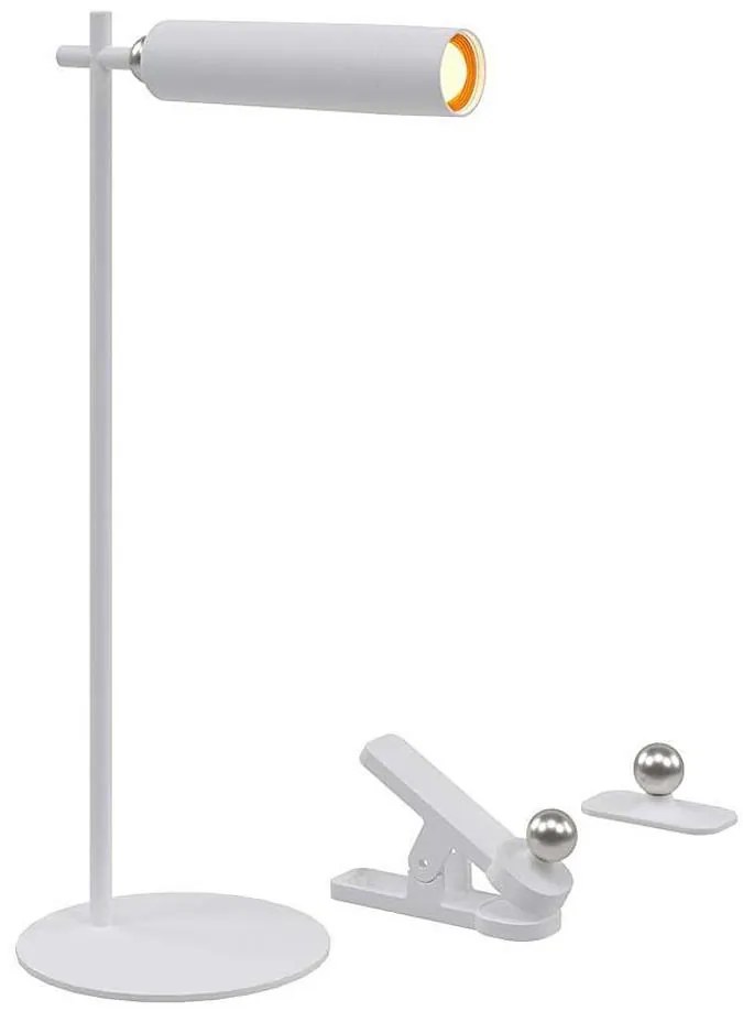 Lampă de birou LED magnetică reglabilă LED/3W/5V 4000K 1500 mAh albă