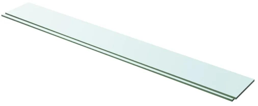 vidaXL Rafturi, 2 buc., 100 x 12 cm, panouri sticlă transparentă