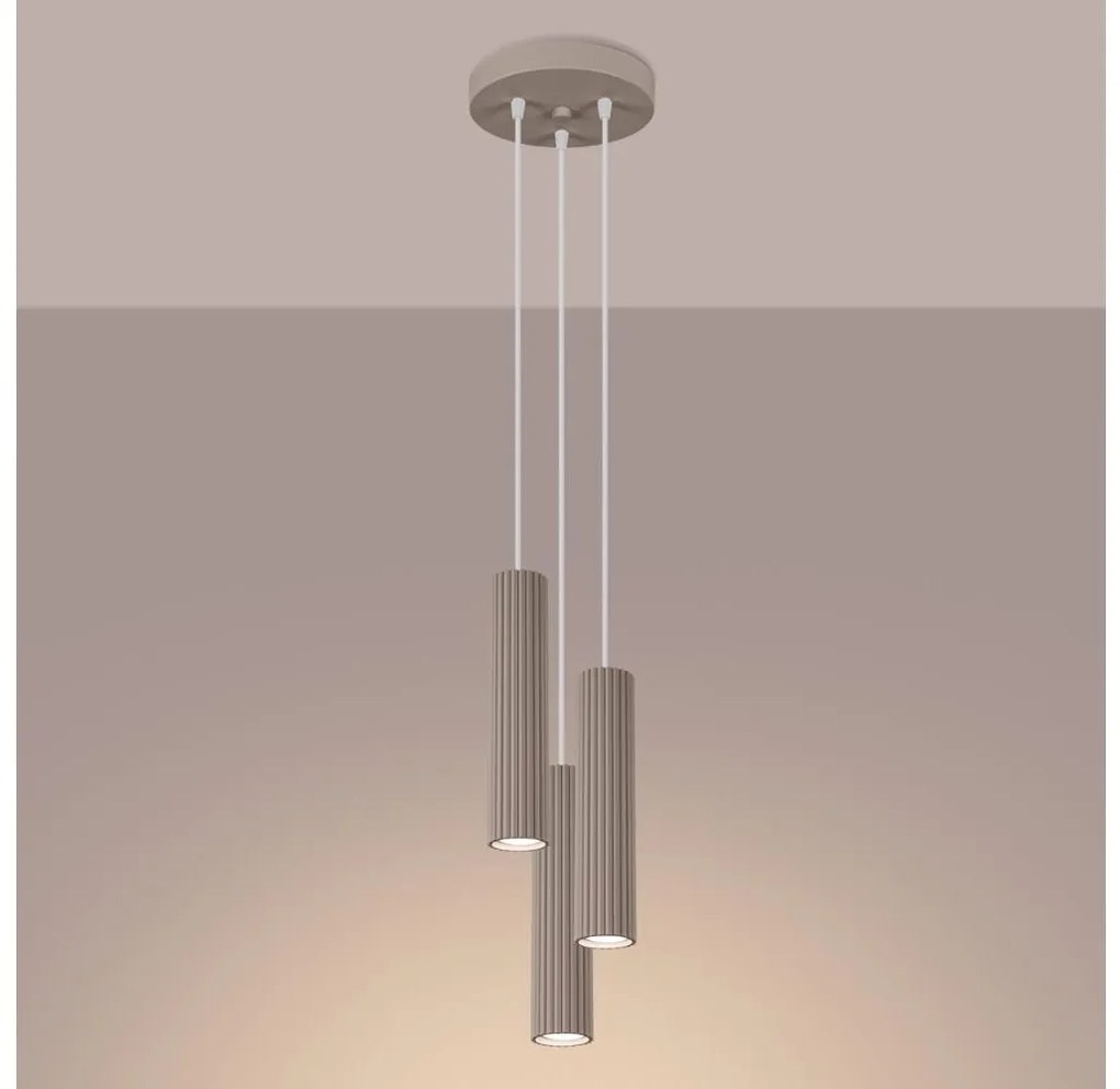 Lustră pe cablu Brilagi CRESTO 3xGU10/10W/230V taupe
