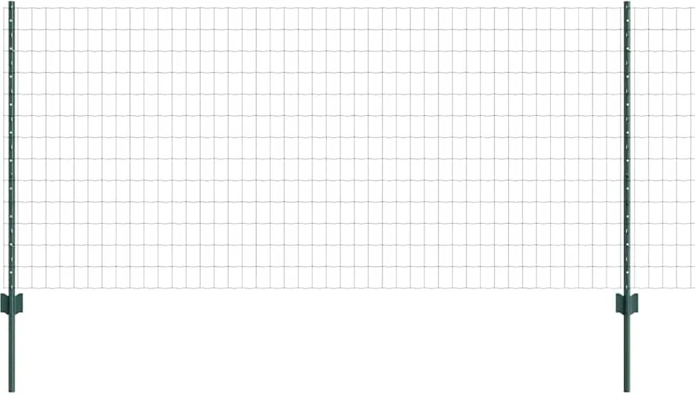 vidaXL Gard cu Stâlp Verde 1 x 25 m Oțel și PVC