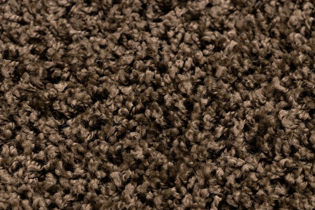 Covor SOFFI cerc shaggy 5cm maro - SECUNDAR-COTATI PRODUSUL
