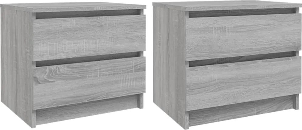 vidaXL Noptiere, 2 buc., gri sonoma, 50x39x43,5 cm, lemn prelucrat
