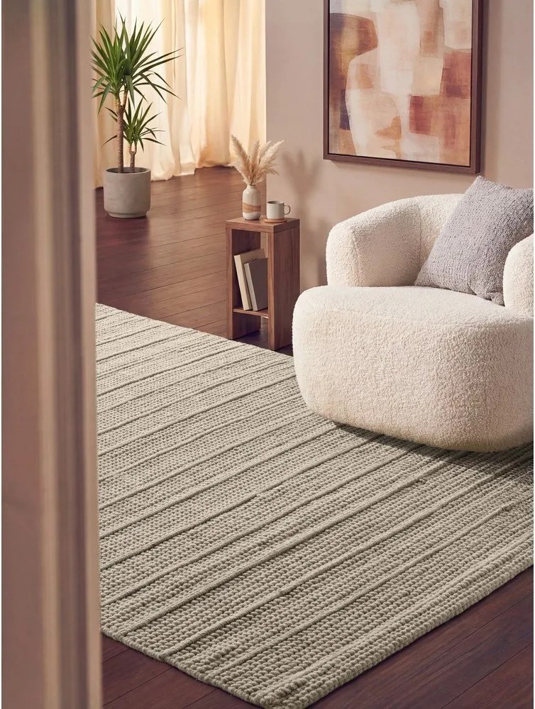 Covor crem țesut manual din lână 160x230 cm Camden Parker – Ted Baker