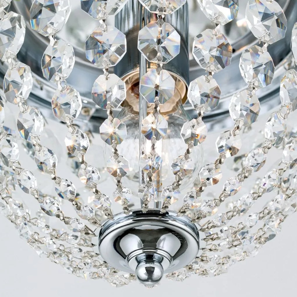 Plafoniera cristal Asfour design elegant lux PLAFOND D-26cm crom