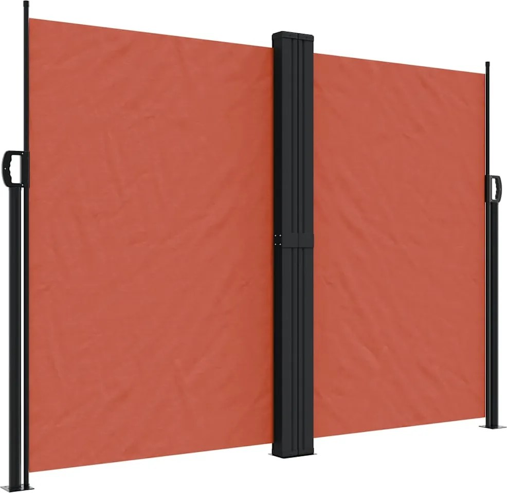 vidaXL Copertină laterală retractabilă, cărămiziu, 180x1200 cm