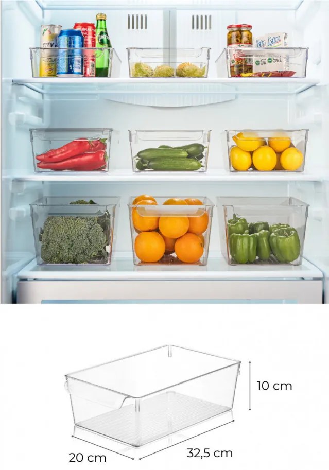 Set Organizatoare pentru Frigider, Transparent, 964FRM3413