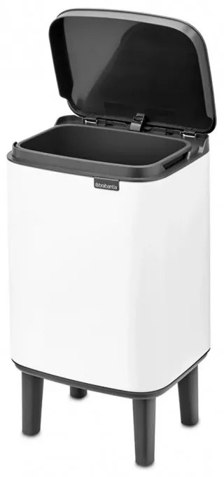 Cos de gunoi Brabantia Bo Small Hi 1006639, 4 L, Deschidere lina si silentioasa, Bază antiderapanta, Alb