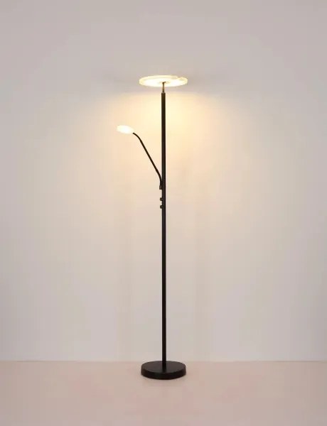 Globo 59093S - Lampă de podea LED cu reglare a intensității STANFORD 28W/230V + 5W 3000K, neagră