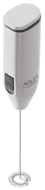 Mixer Frappe Adler AD 4500, Agitator și corp din oțel inoxidabil, 2xAA, Argintiu
