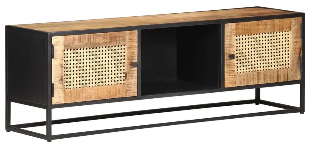 vidaXL Comodă TV, 120x30x40 cm, lemn mango &amp; trestie de zahăr naturală
