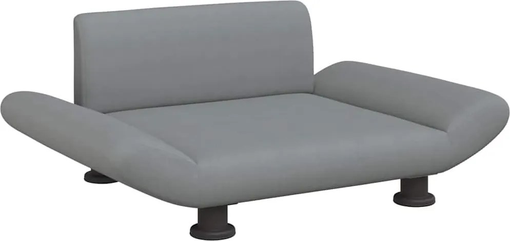 vidaXL Pat de câini, gri deschis, 70x45x28 cm, material textil