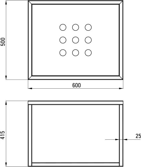 Consolă de baie cu montare pe perete - 60x50 cm Finisaj: CSW_X60A