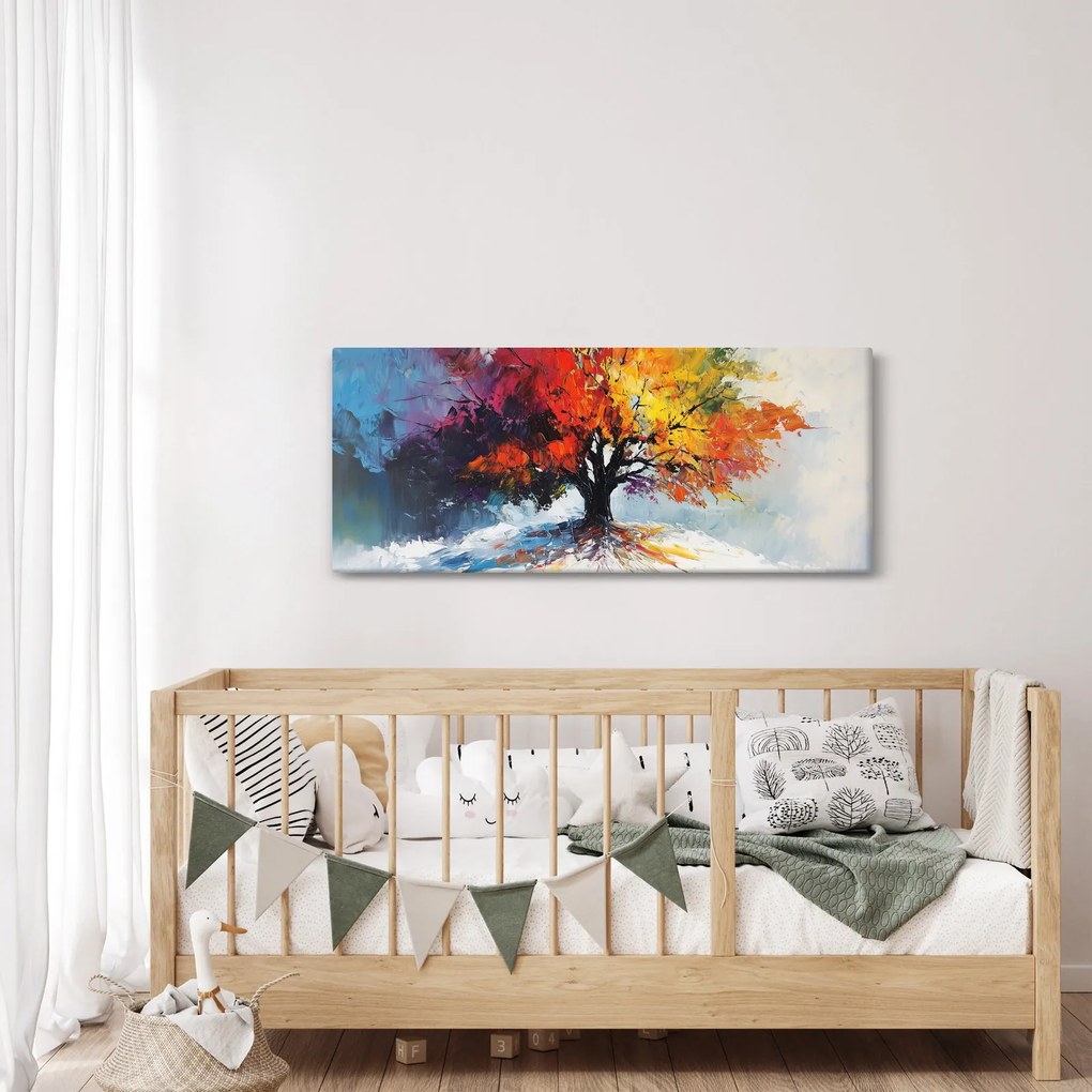 Tablou - Copac multicolor (120x50 cm)