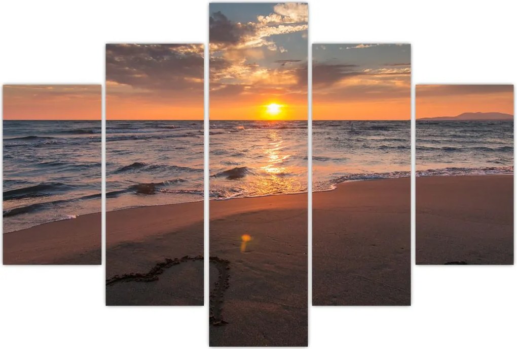 Tablou - Inima în nisip (150x105 cm)