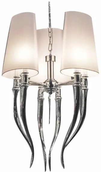 Azzardo AZ0028 - Lustră pe lanț DIABLO 6xE14/11W/230V alb