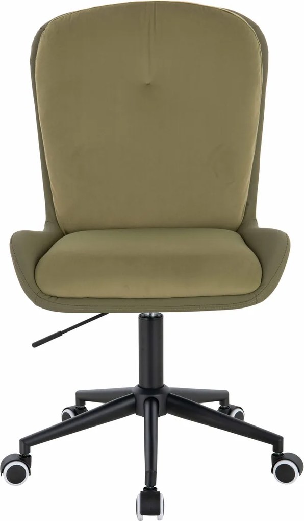 HR690K Scaun Velvet&amp;soft Piele Pu Măsline/Khaki Bază Neagră