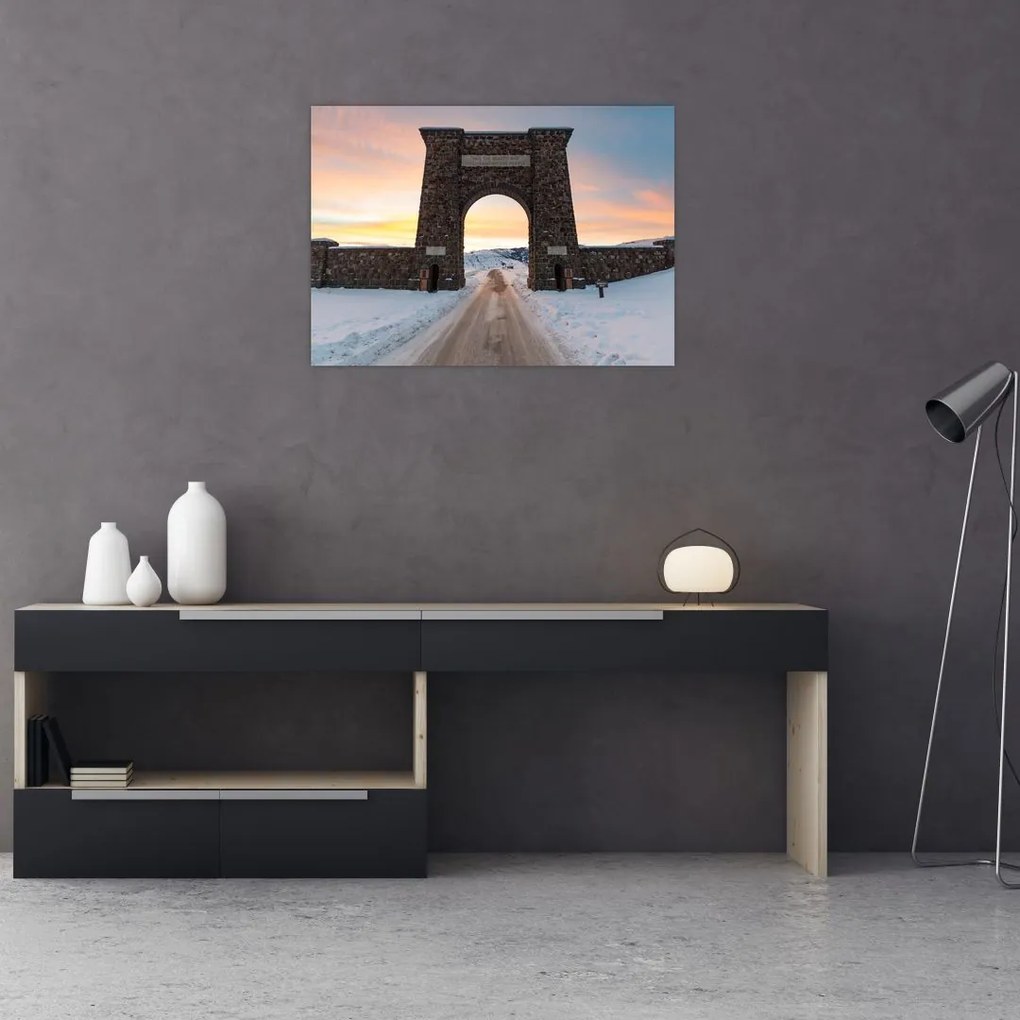 Tablou cu poarta, Yellowstone (70x50 cm)