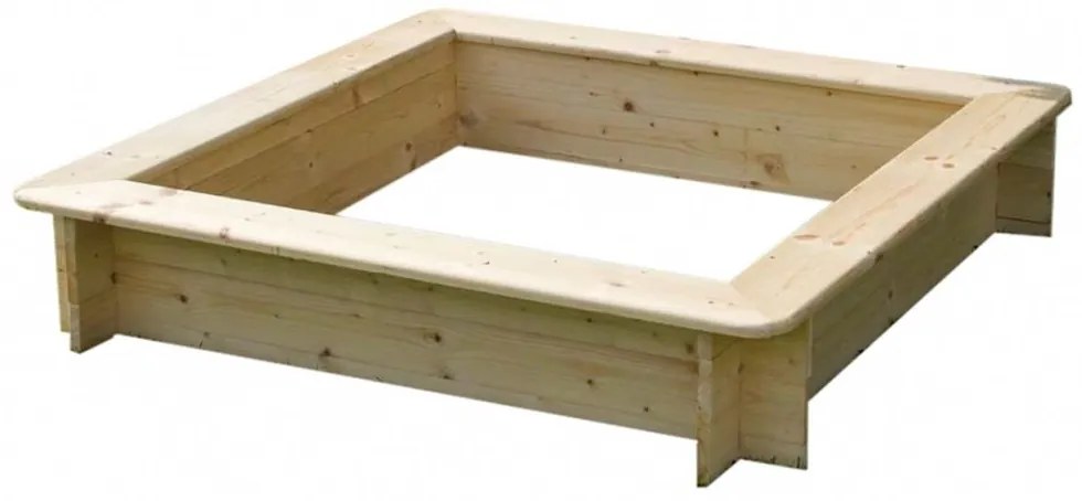 T-WOOD Groapă de nisip pătrată 120x120x26 cm