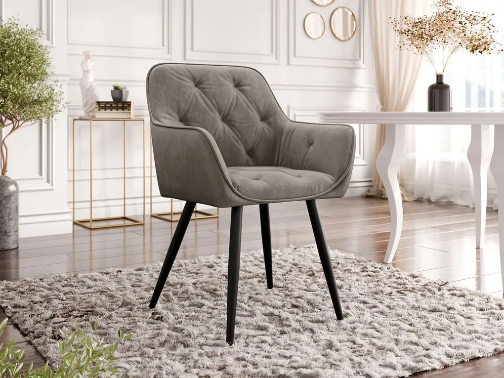 Scaun sufragerie Alunax (Bej + Negru) . 1103361