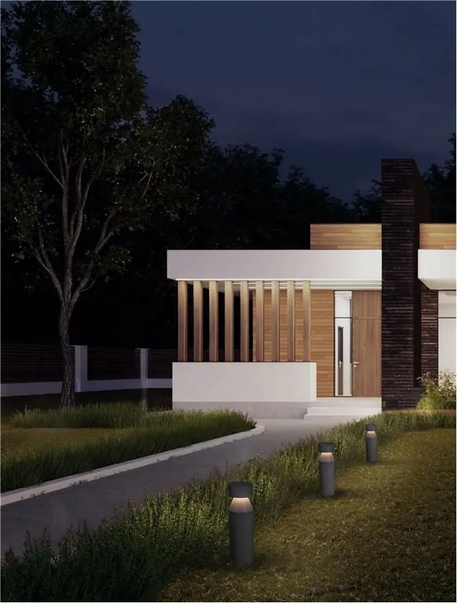 Stalp exterior din ciment IP65 LED Lua H-55,5cm