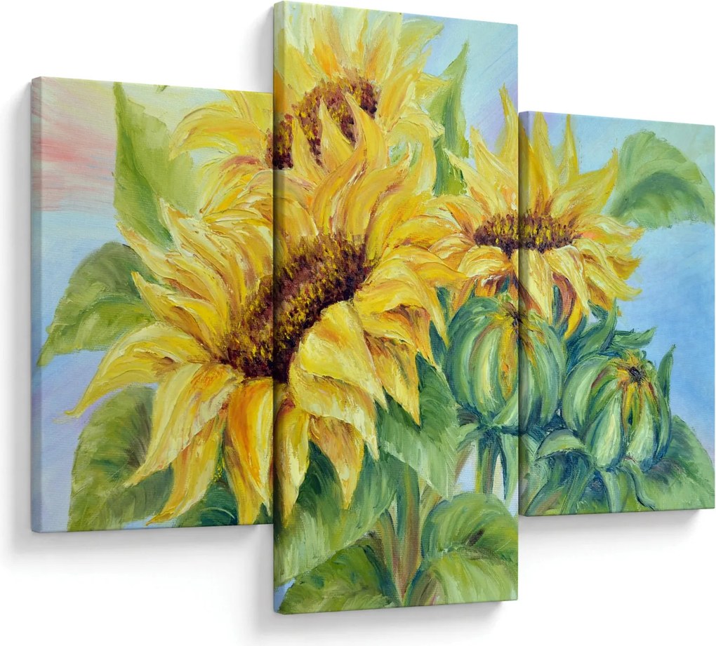 Tablou - Floarea soarelui înflorită (90x60 cm)