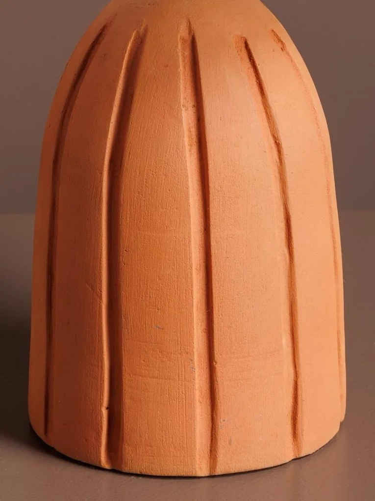 Lampa de masa, din ceramica, cu abajur din bumbac, Dendelion