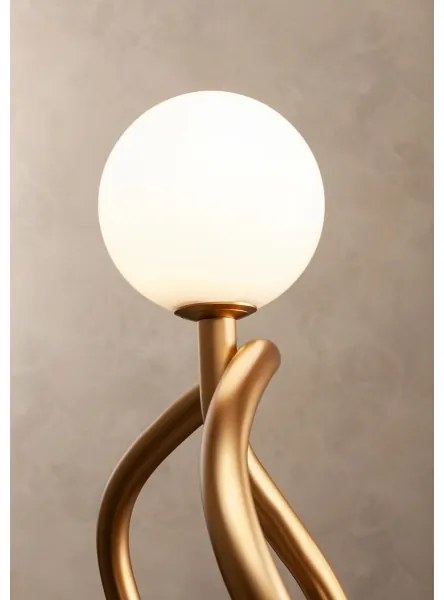 Redo 01-3258 - Lustră cu tijă CONFUSIO, 5 x E14, 28 W, 230 V, Ø 96 cm, auriu