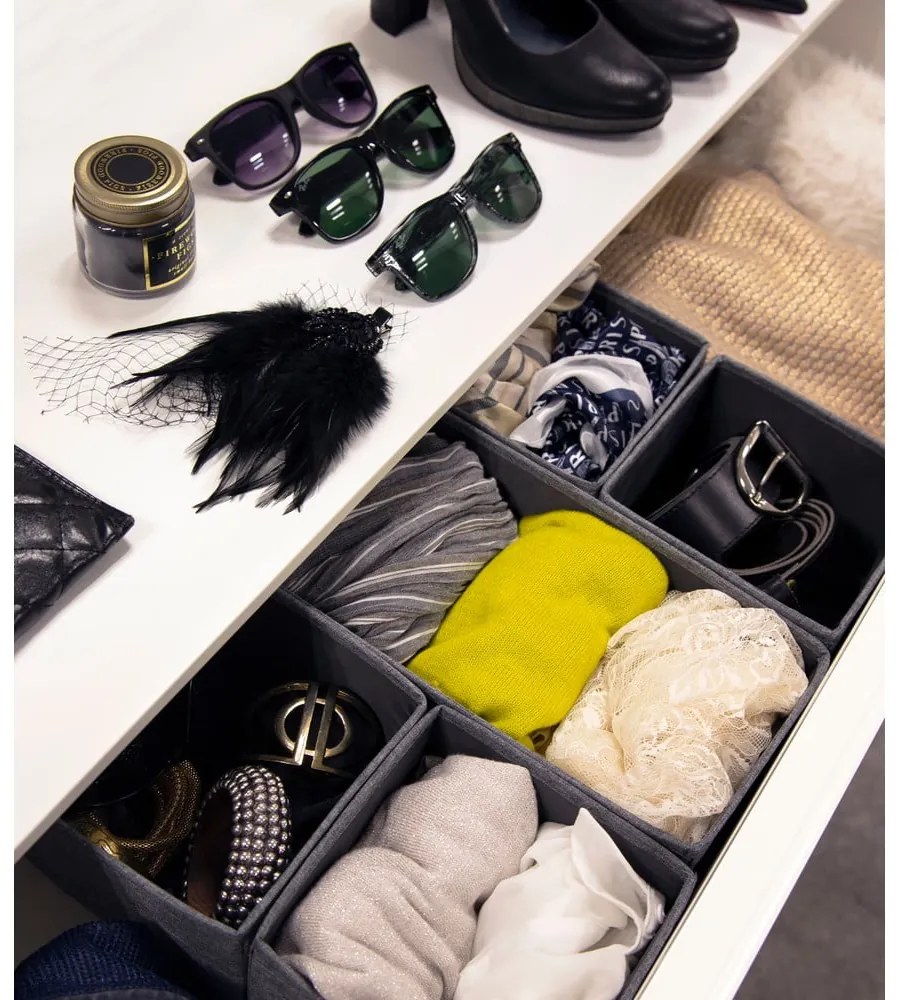 Set 3 organizatoare Bigso Box of Sweden Drawer, gri