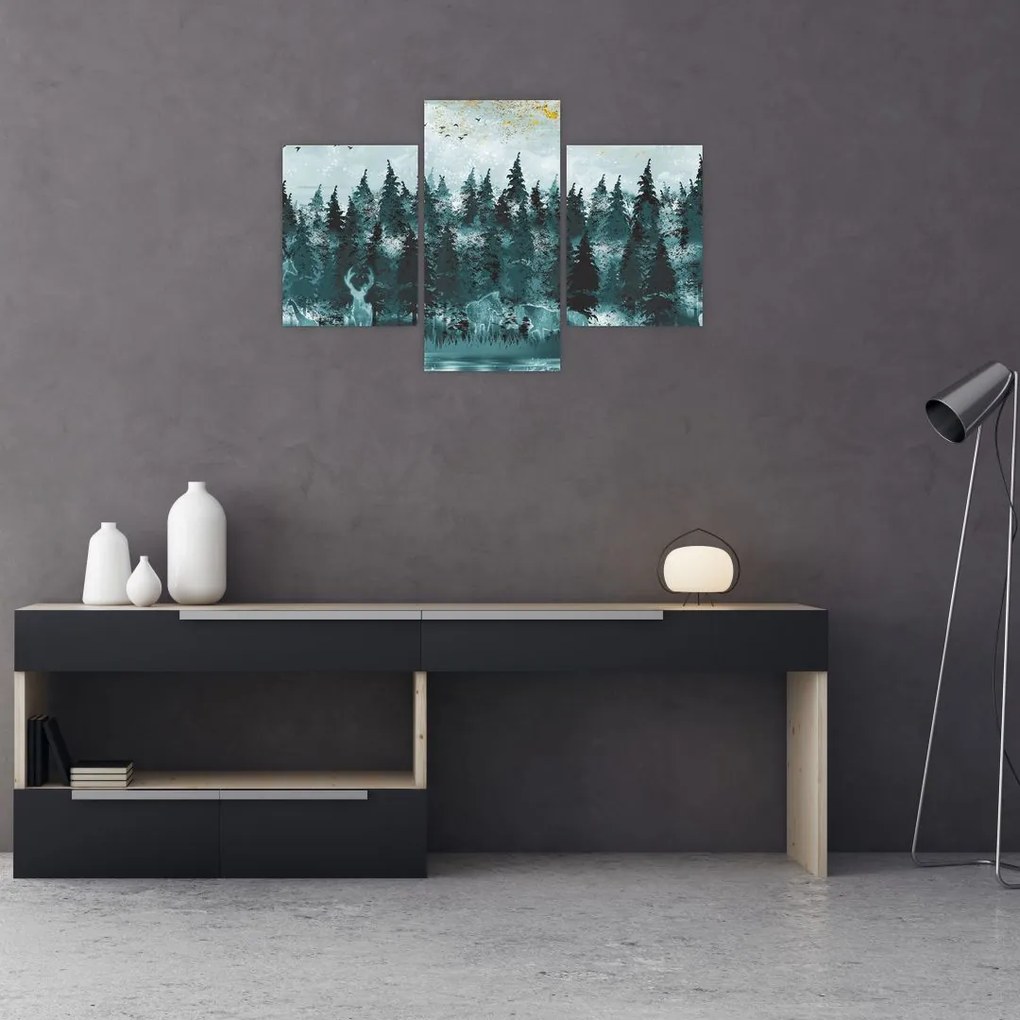 Tablou - Animale din pădure (90x60 cm)