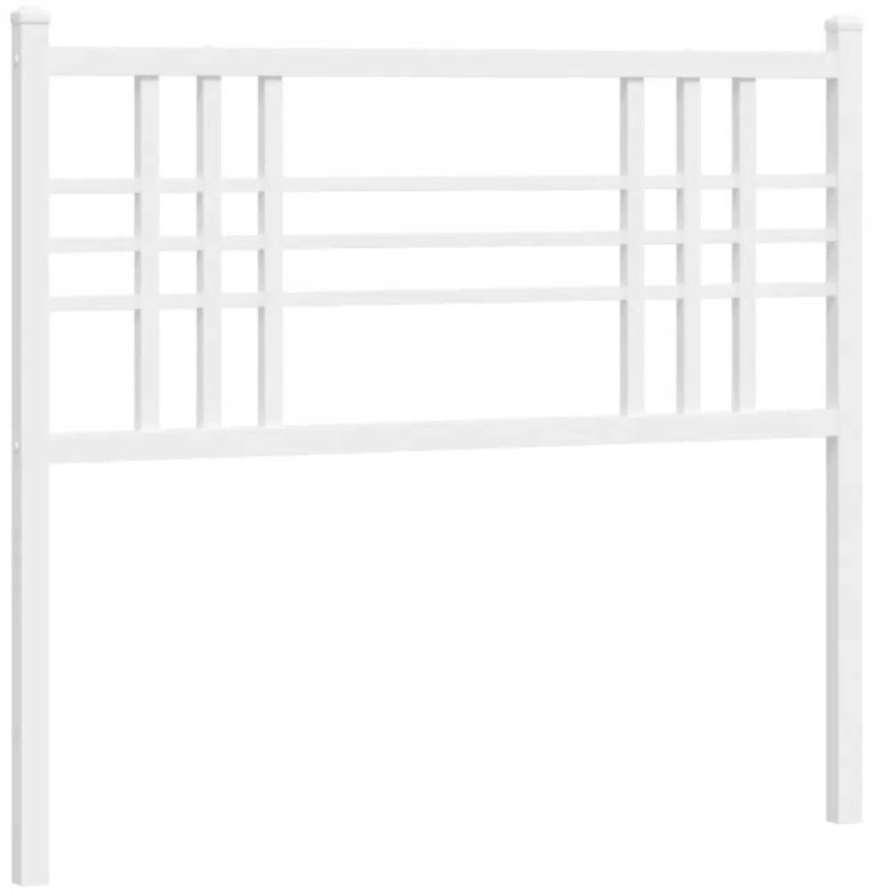 376403 vidaXL Tăblie de pat metalică, alb, 107 cm
