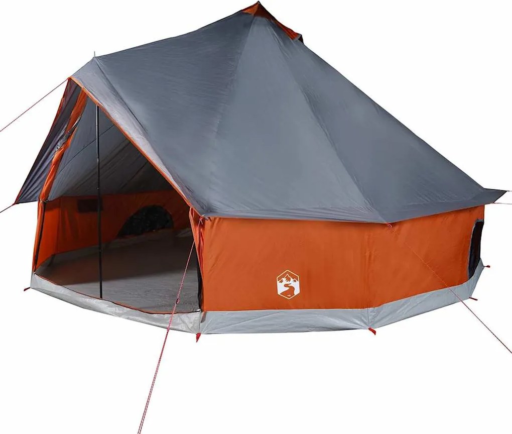 vidaXL Cort de familie Tipi pentru 8 persoane gri impermeabil