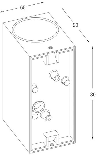 Aplică LED de exterior KUBI 2xLED/3W/230V IP54 RED-Design Rendl-R12028