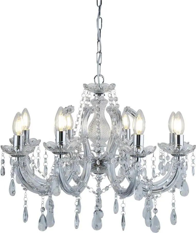 Searchlight 399-8 - Candelabru cu lanț MARIE 8xE14/40W/230V