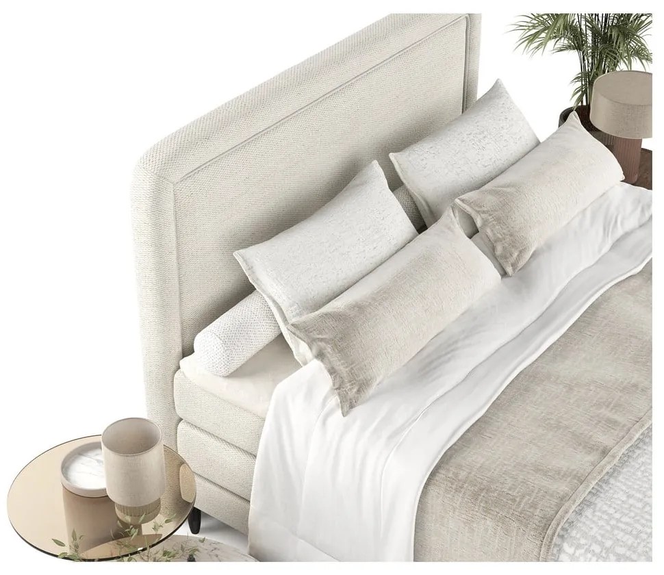 Pat boxspring crem 140x200 cm Dove – Maison de Rêve